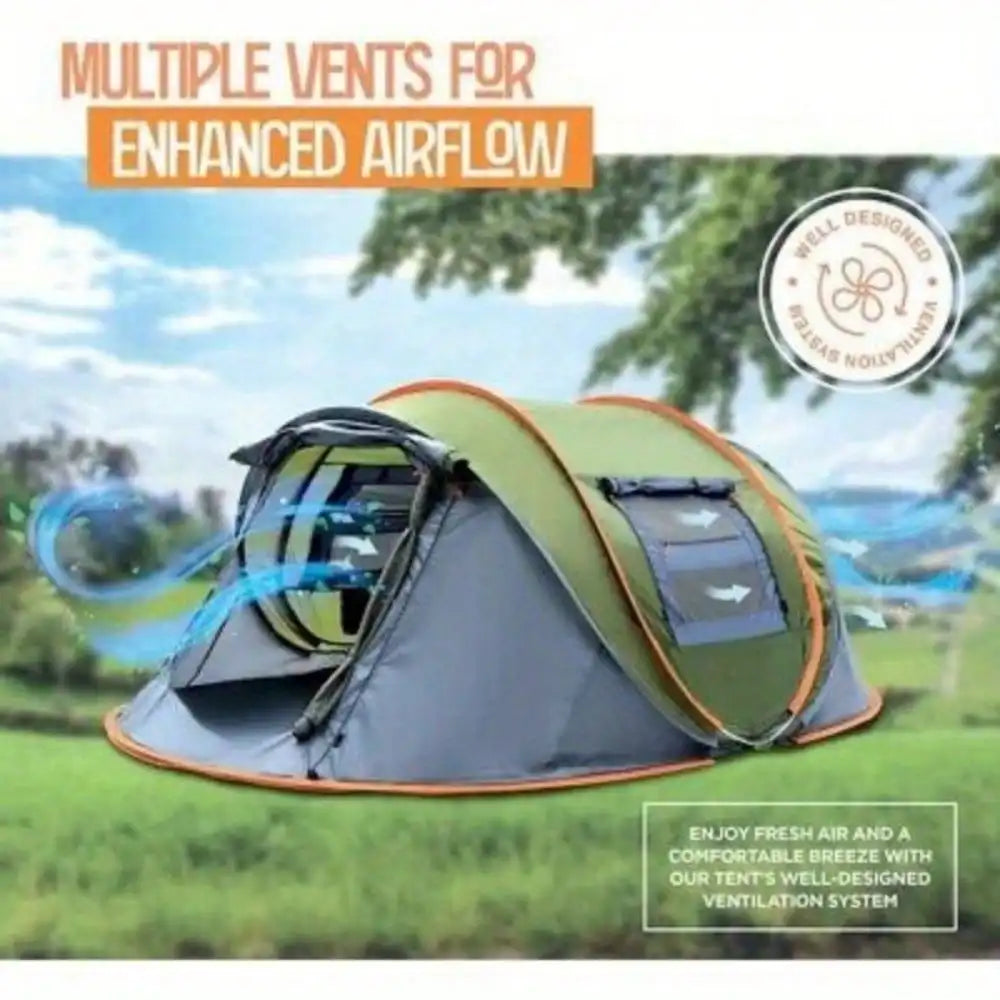 Camping Tent - 4-Person Easy Pop Up
