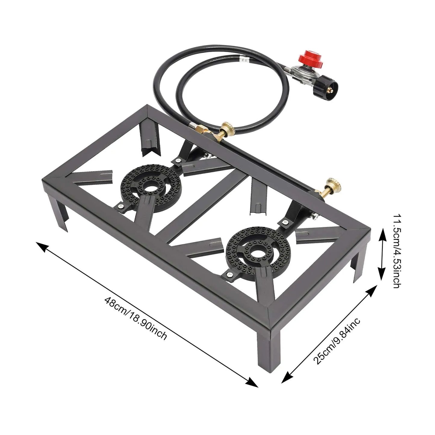 8000W Dual Burner Cast Iron Gas Camping Stove