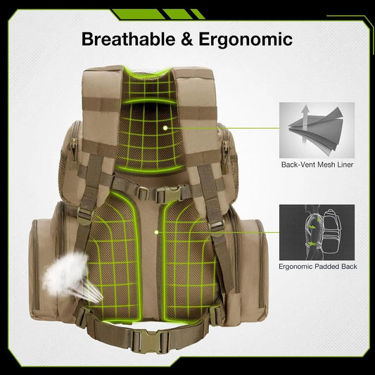 Tactical Range Backpack Bag for Gun and Ammo with Pistol Case