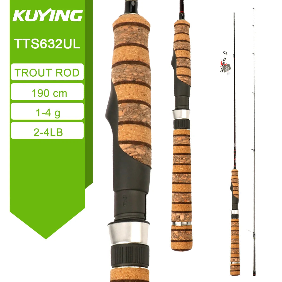 KUYING TETON L UL SUL 5'2" 6' 6'3" 6'4"6'2" 6'6" Fishing Rod Lure Cane Spinning, Casting