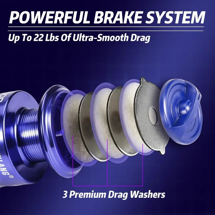 2 Piece, 6 Foot Graphite and Fiberglass Fishing Rod, and AntiReversing Spinning Reel