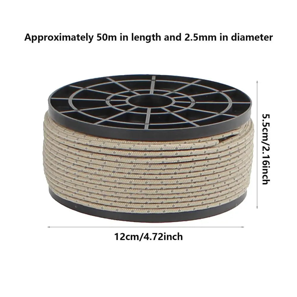 Reflective Camping Rope 164ft Para-cord Rope Reflective Rope 2.5mm