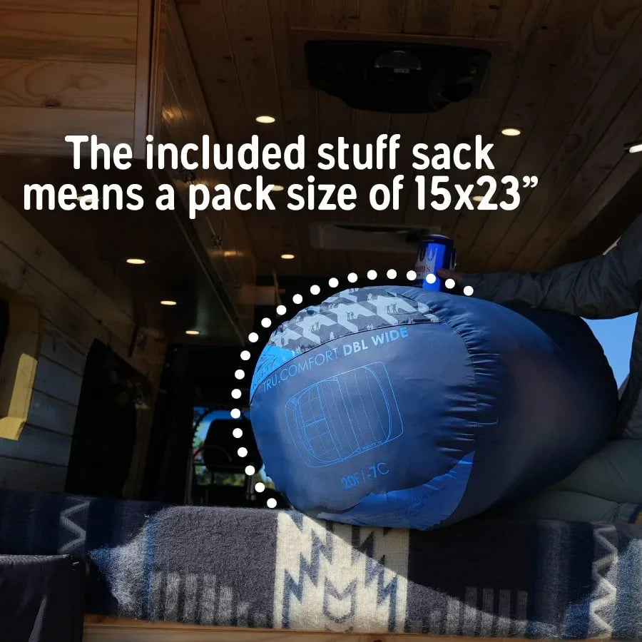 Comfort Doublewide 20 Degree Sleeping Bag Two Person, Synthetic