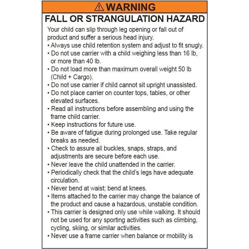 Shoulder Hiking Carrier for Child and Toddler with Sunshade