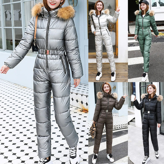 One Piece Outfit Ski Suit Women Jacket Winter Jumpsuit ll