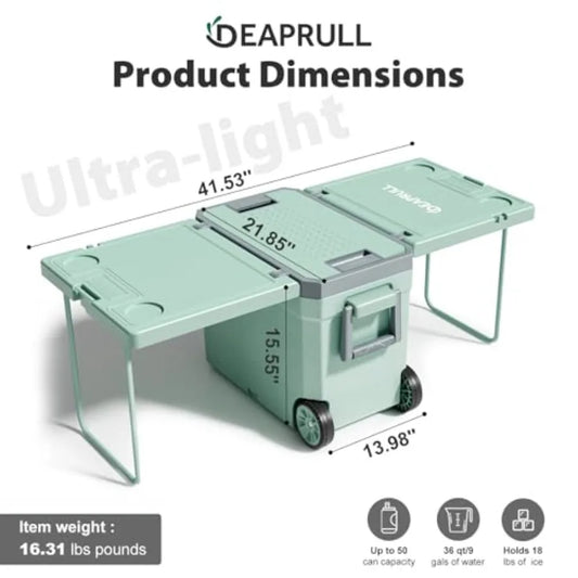 36 Quart Cooler with Wheels Ice Chests