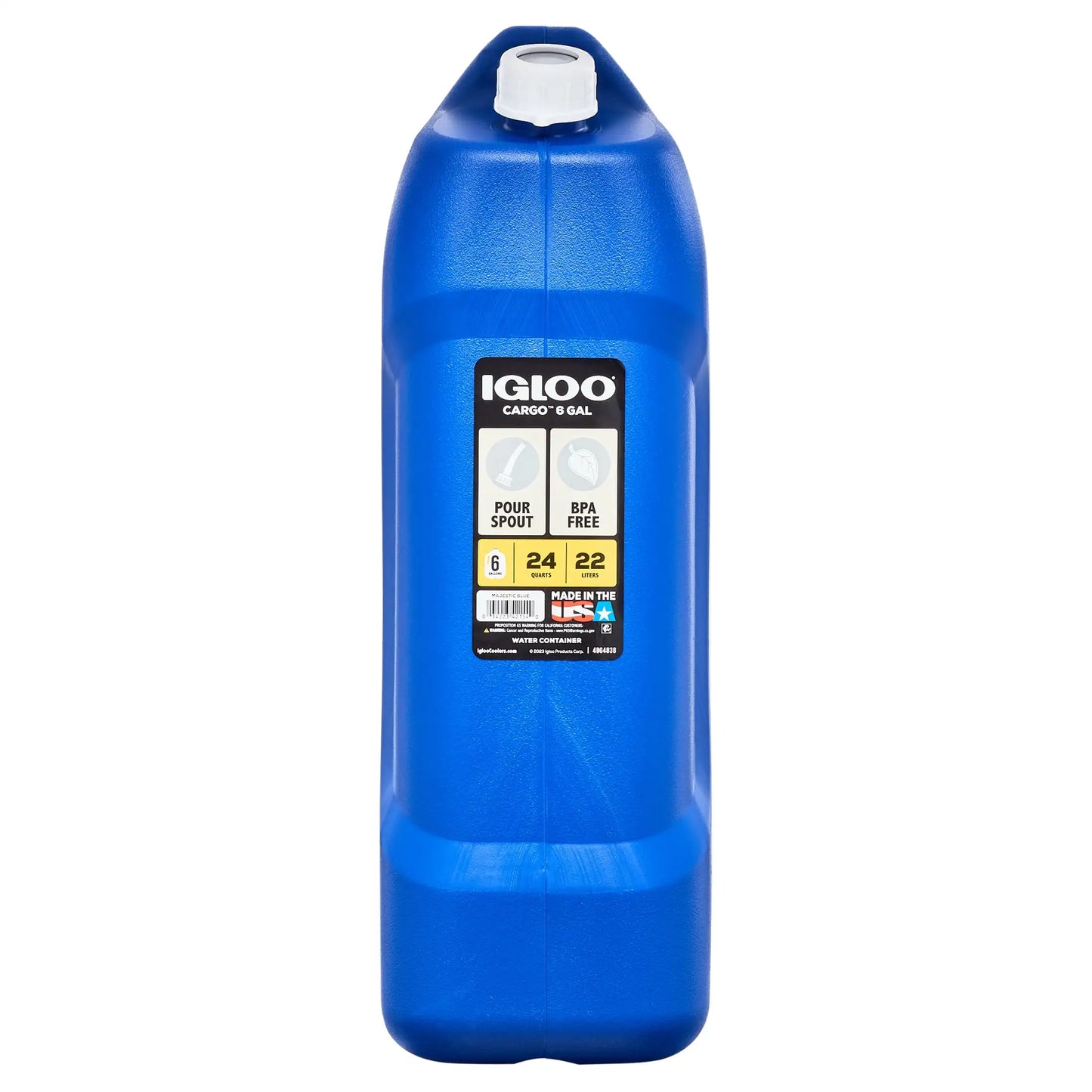 6 Gallon Camping Water Storage Container, Blue