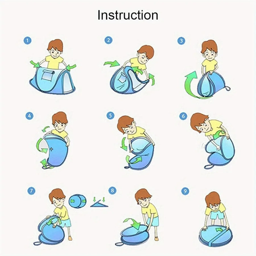 Easy Pop Up 2 man Tent , Automatic Setup, 2 Doors