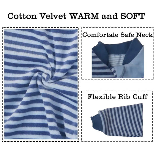 Extra Large Toddler Sleep Sack with Long Sleeves, Warm Tog 2.0, Soft Cotton Velvet for Ages 4-6 Years