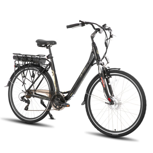 HILAND Adult electric road bike, detachable lithium battery.