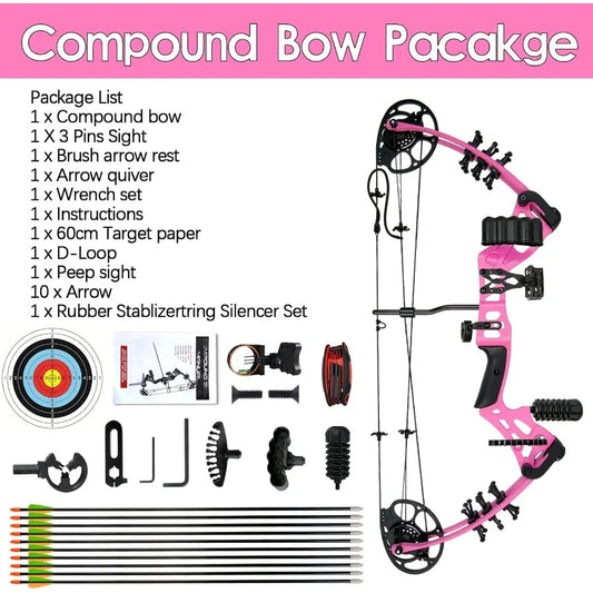 Youth Compound Bow Set 15-45Lbs, For Teens and Beginner