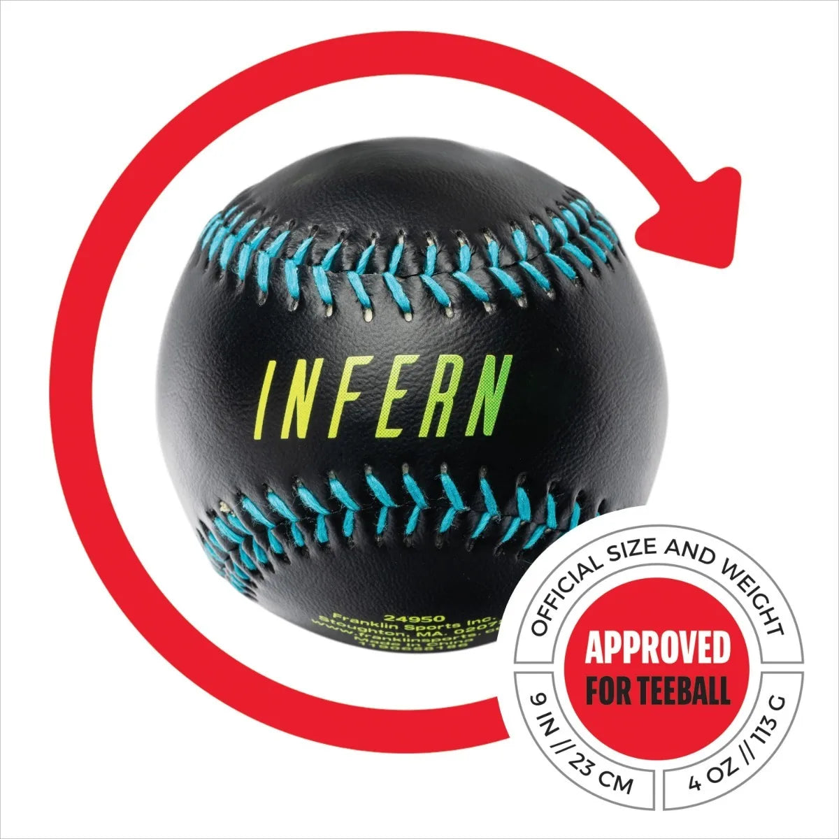 25 Inch Franklin Sports Blue Inferno Tee Ball Set.