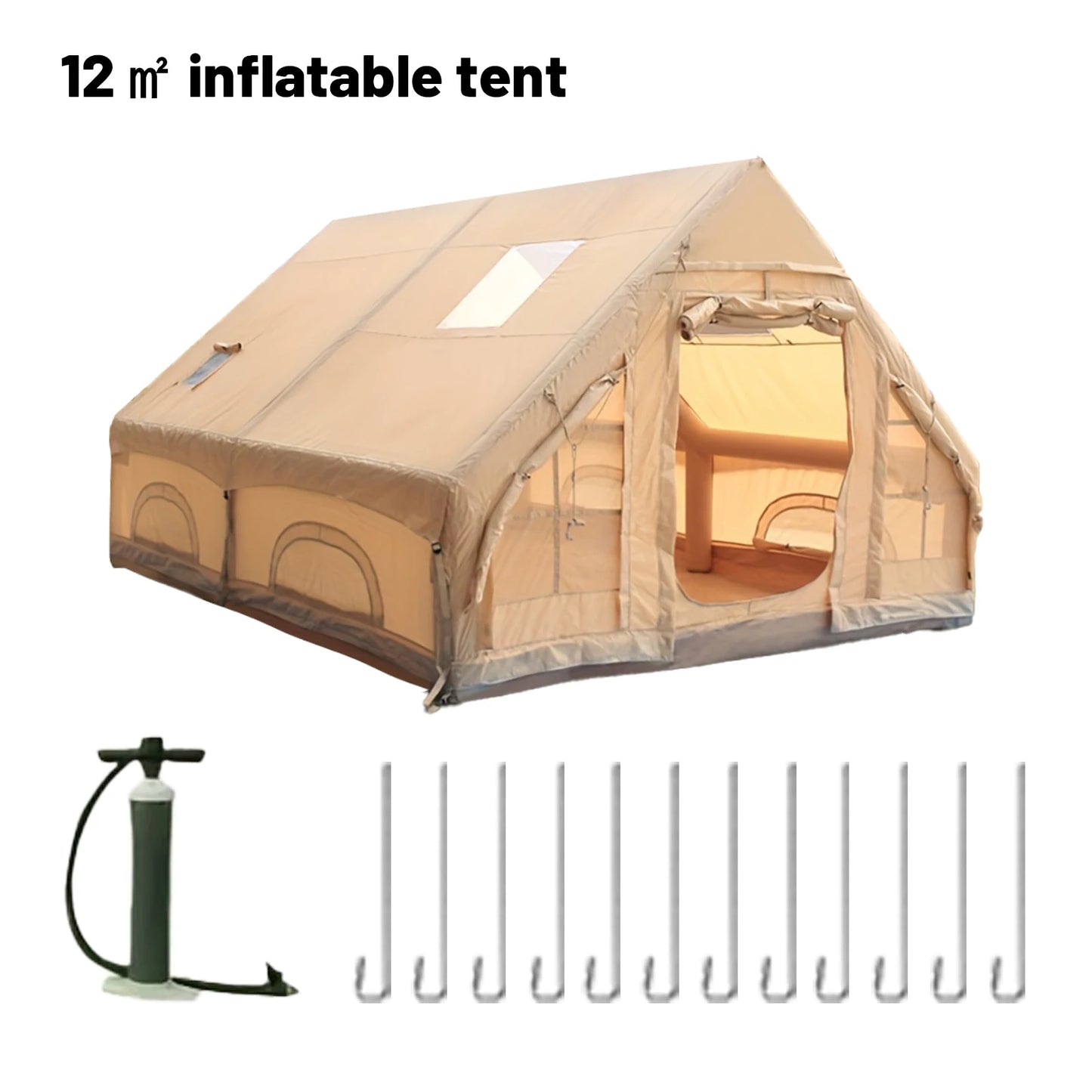 Inflatable Tents For Adult Camping, 4/6/8 Person Family Camping