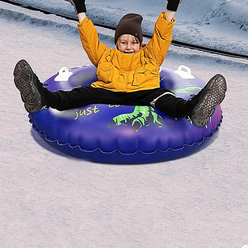 Snow Tubes For Kids ,Winter, Inflatable Dinosaur Snow Sled