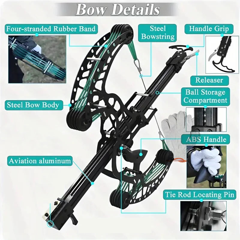 High Precision Mechanical Pulley, Composite Steel Ball Bow, Slingshot