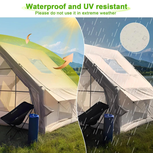 Large inflatable tent 67.8 Square Feets inflatable Camping tent for 4-6 people,4 Season Glamping Tent,Waterproof