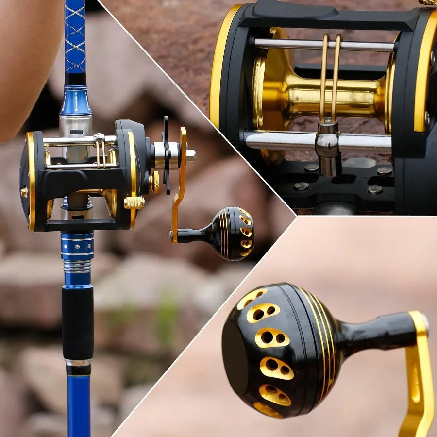Trolling Reel Saltwater Level Wind Reels Drag Reel Boat Fishing, Ocean Fishing