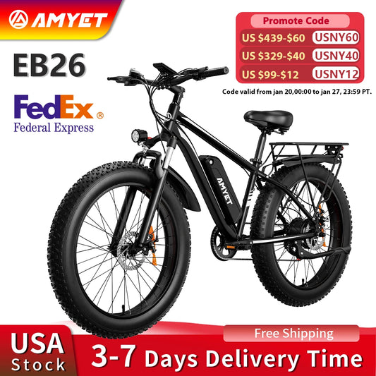 Electric Bike EB26 Adults Electric Bicycle Peak 1500W 48V 15AH