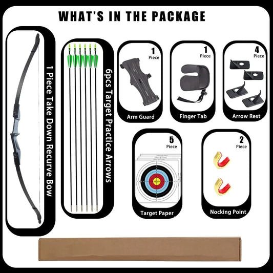 Archery Bow and Arrow Adult - Takedown Recurve