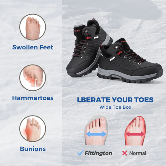 Wide Snow Boots Men'S Winter Boots -15℃ Thick, Warm