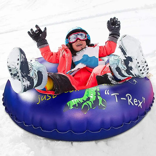 Snow Tubes For Kids ,Winter, Inflatable Dinosaur Snow Sled
