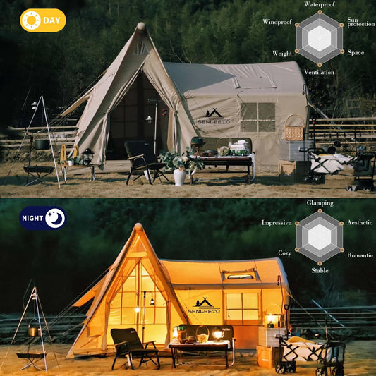 Large Inflatable Tent for 8-10 Person - 135 SQFT Cabin