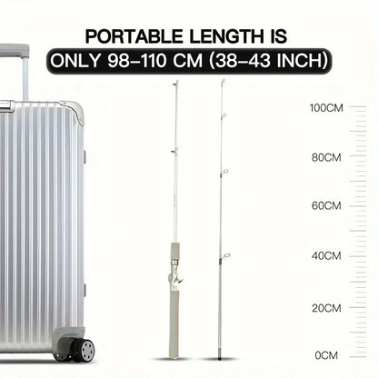 1pc-180cm/ 70.86inch White Fishing Rod (Single Fishing Rod)-Durable Fiberglass,