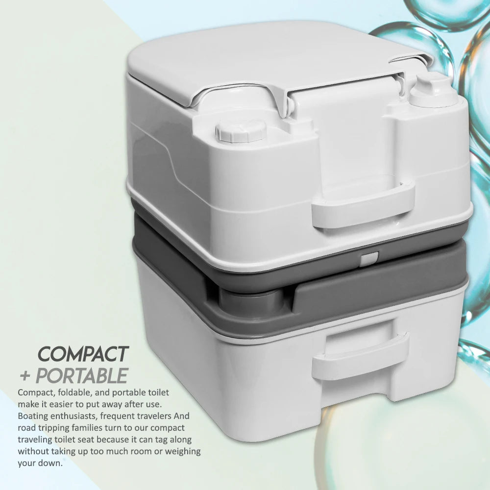 Portable Toilet Camping Potty with Tissue Storage 5.8 Gallon