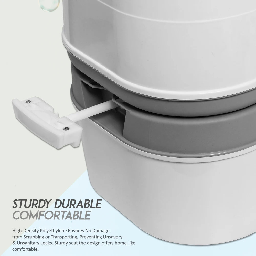 Portable Toilet Camping Potty with Tissue Storage 5.8 Gallon