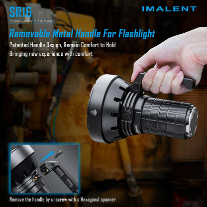 IMALENT SR16 Tactical Flashlight 55000 Lumen Super Bright