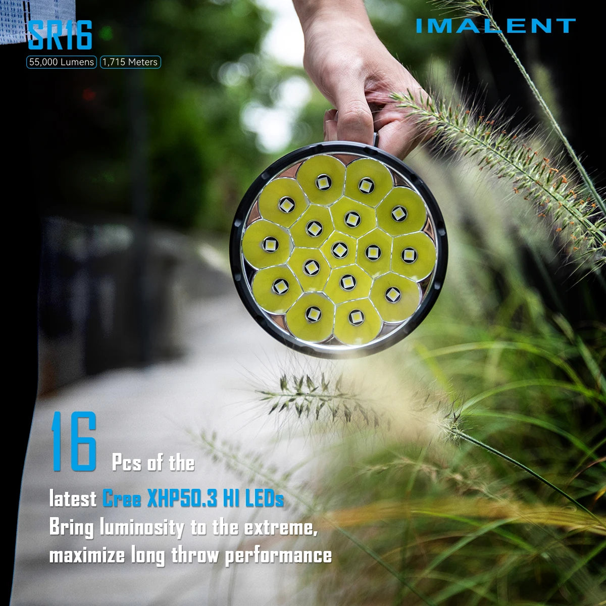 IMALENT SR16 Tactical Flashlight 55000 Lumen Super Bright