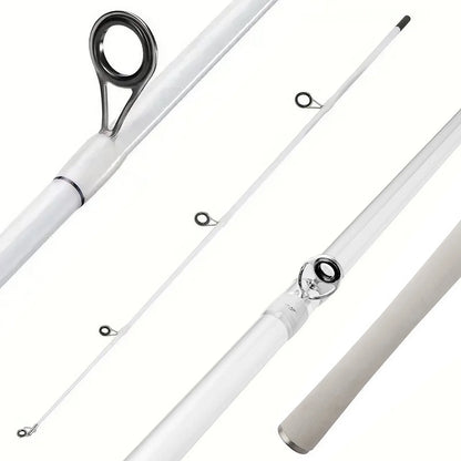 1pc-180cm/ 70.86inch White Fishing Rod (Single Fishing Rod)-Durable Fiberglass,