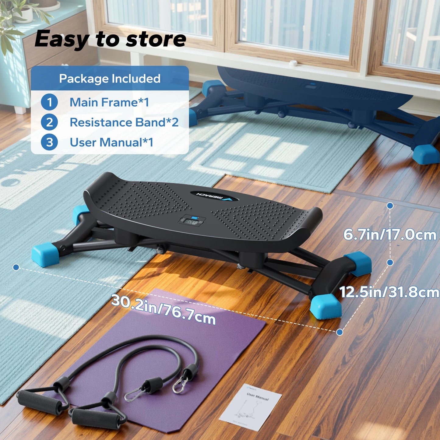 MERACH Ski Machine Simulated Ski Training Machine, Leg Exercise, Fun Cardio, Fitness Machine