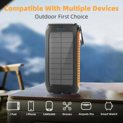 1*30W Foldable Solar Panel with 1*10000mAh Solar Power Bank,15W Dual Output Port,Suitable for outdoor travel camping/hiking