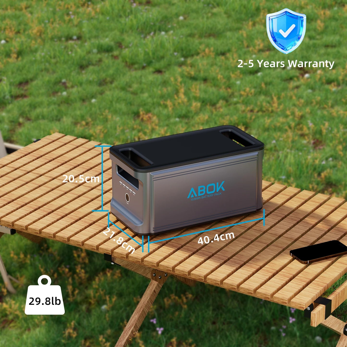 ABOK Ark2000 1536Wh Expansion Battery Pack Solar Generator