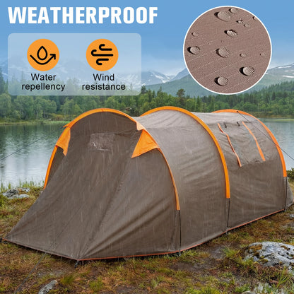 Oxford 2-Person Backpacking Tent Windproof Lightweight Tent Rainproof