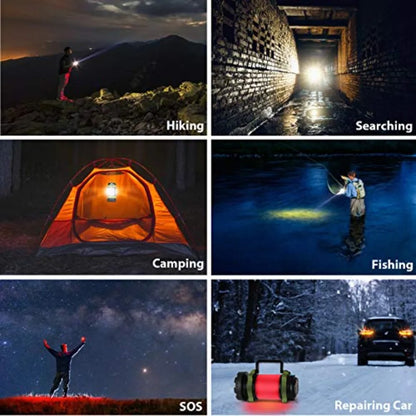 3 Pack Camping Lantern Outdoor LED Rechargeable Flashlights