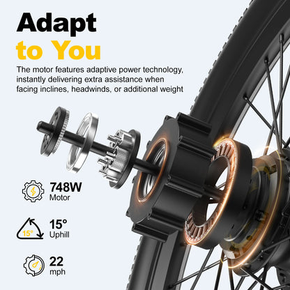 Aairsk F1 Adult city E-bike 36V 13Ah Battery 748W Motor Electric Bike 26 Inch Fat Tire E-Mountain bike Off-road Electric bicycle