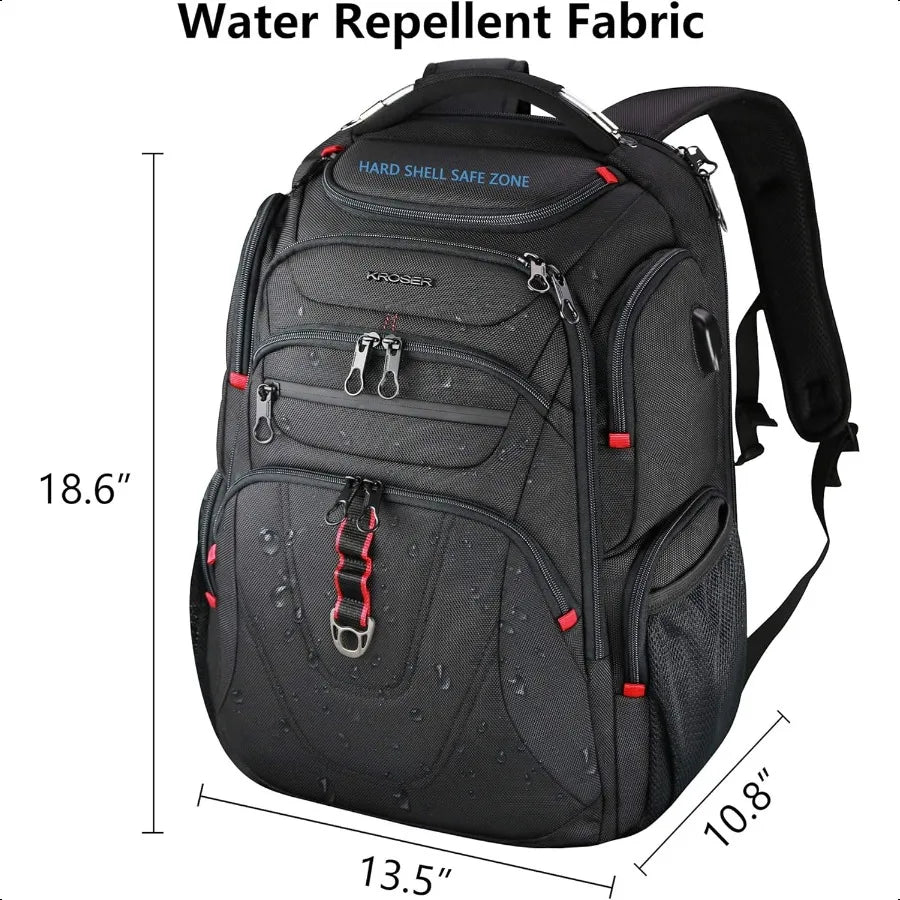 Laptop Backpack 17.3 inch XL Computer Backpack WaterRepellent.