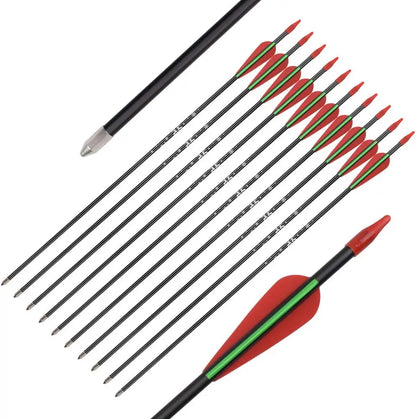12pcs Recurve Arrows Fiberglass Arrow