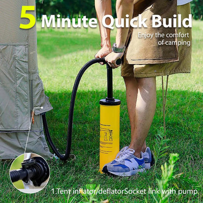 Large Inflatable Tent for 8-10 Person - 135 SQFT Cabin