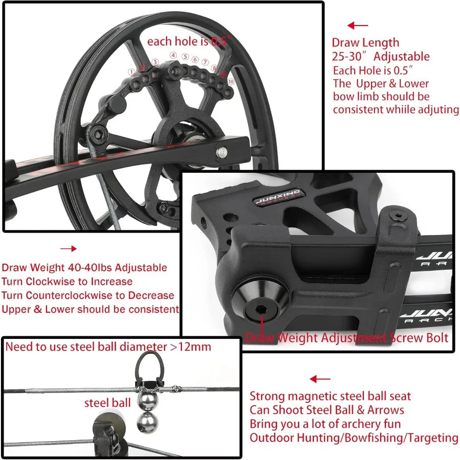 Compound Bow Dual-use for Arrows and Steel BallHunting