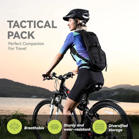 Tactical Hydration Backpack w/ 3L TPU Bladder