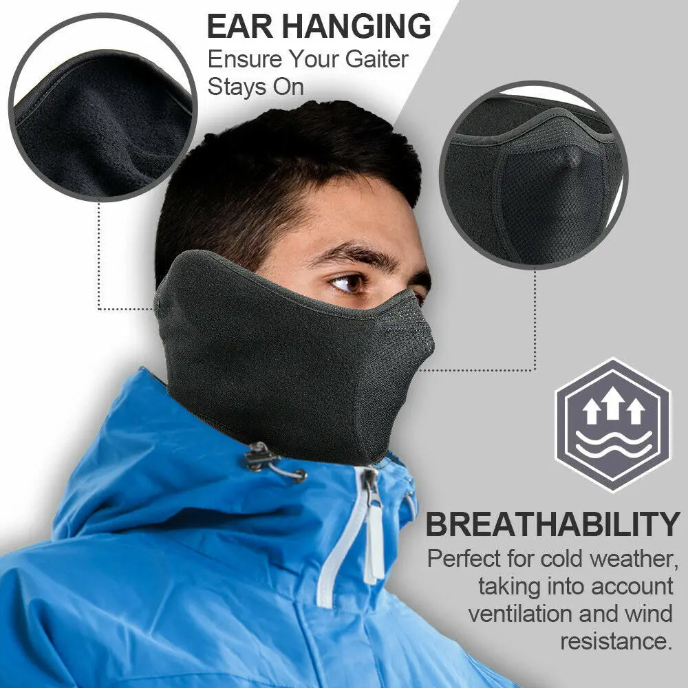 Half Face Mask, Windproof, Thermal, With Velcro wrap around