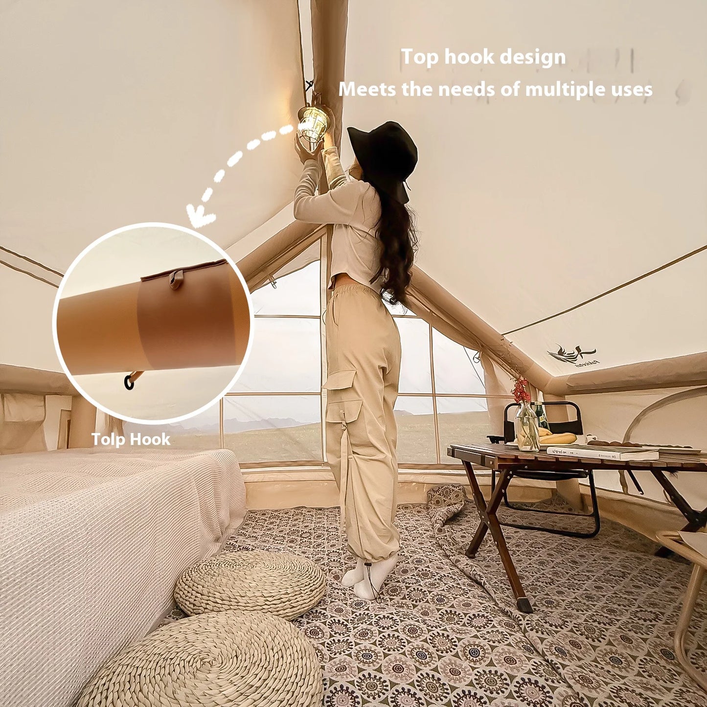 Inflatable Tents For Adult Camping, 4/6/8 Person Family Camping