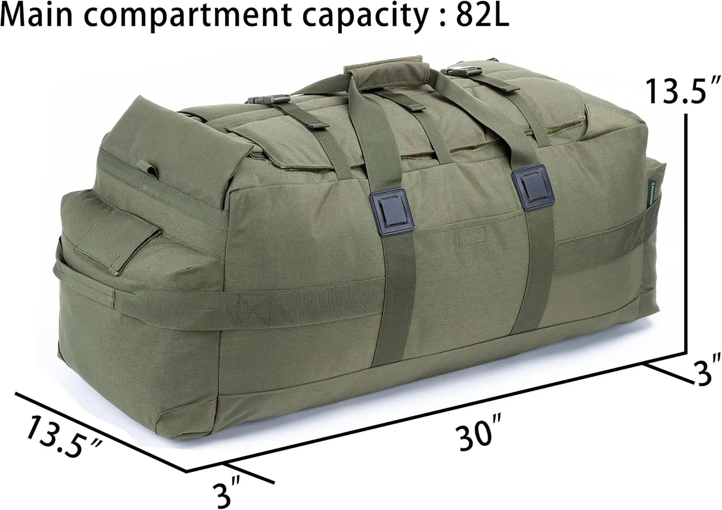 Large Military Duffle Bag Backpack Tactical Field Gear