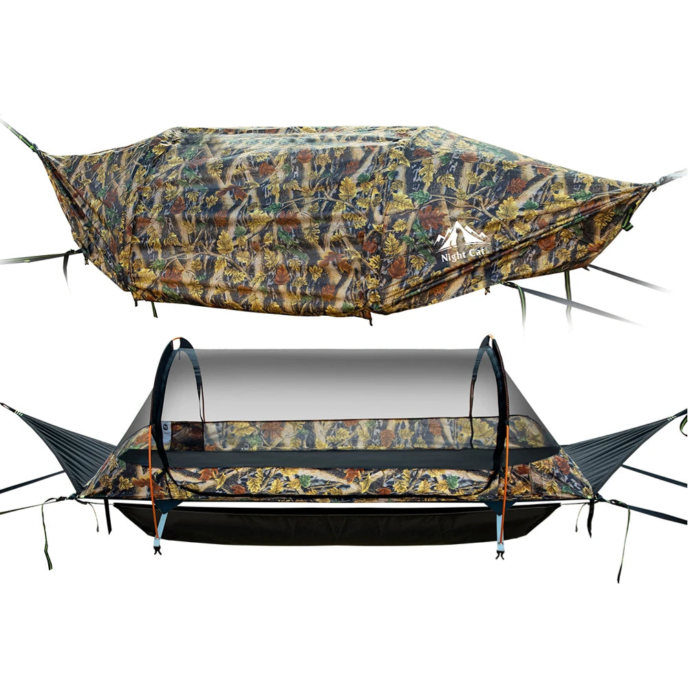 Night Cat Flat Lay Hammock Tent with Mosquito Net