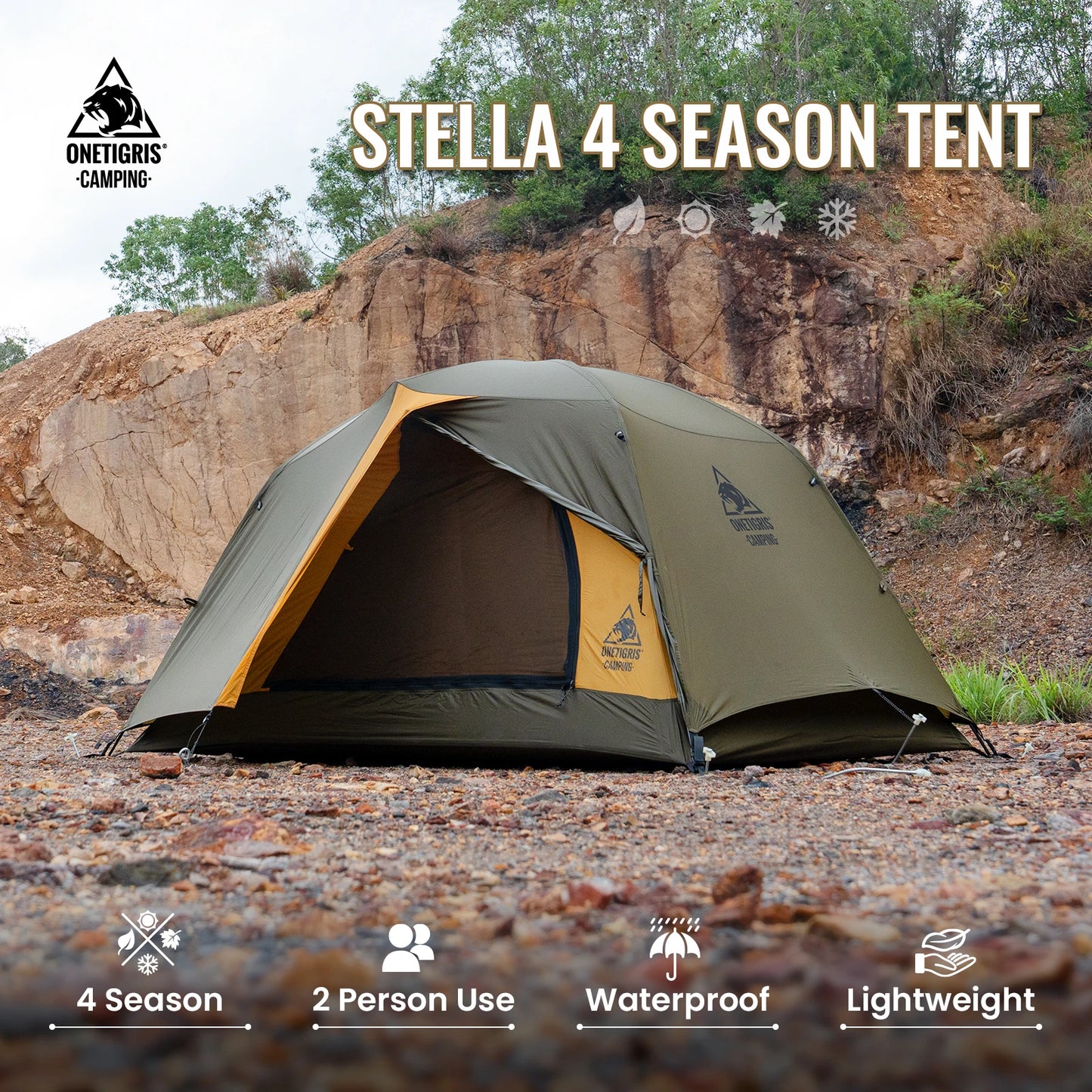 OneTigris Stella Camping tent, 2 Person Tourist