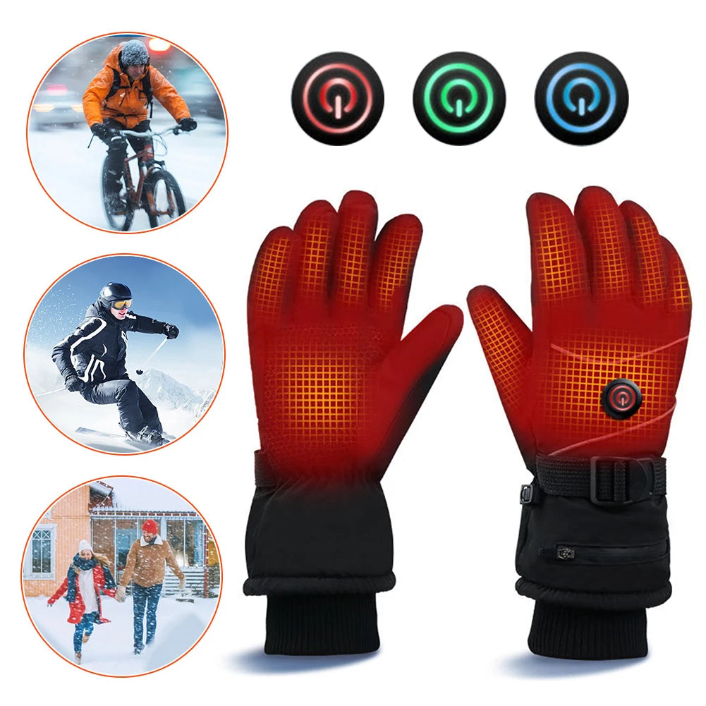 Rechargeable Thermal Heated Gloves, 3 Heat Levels, DC