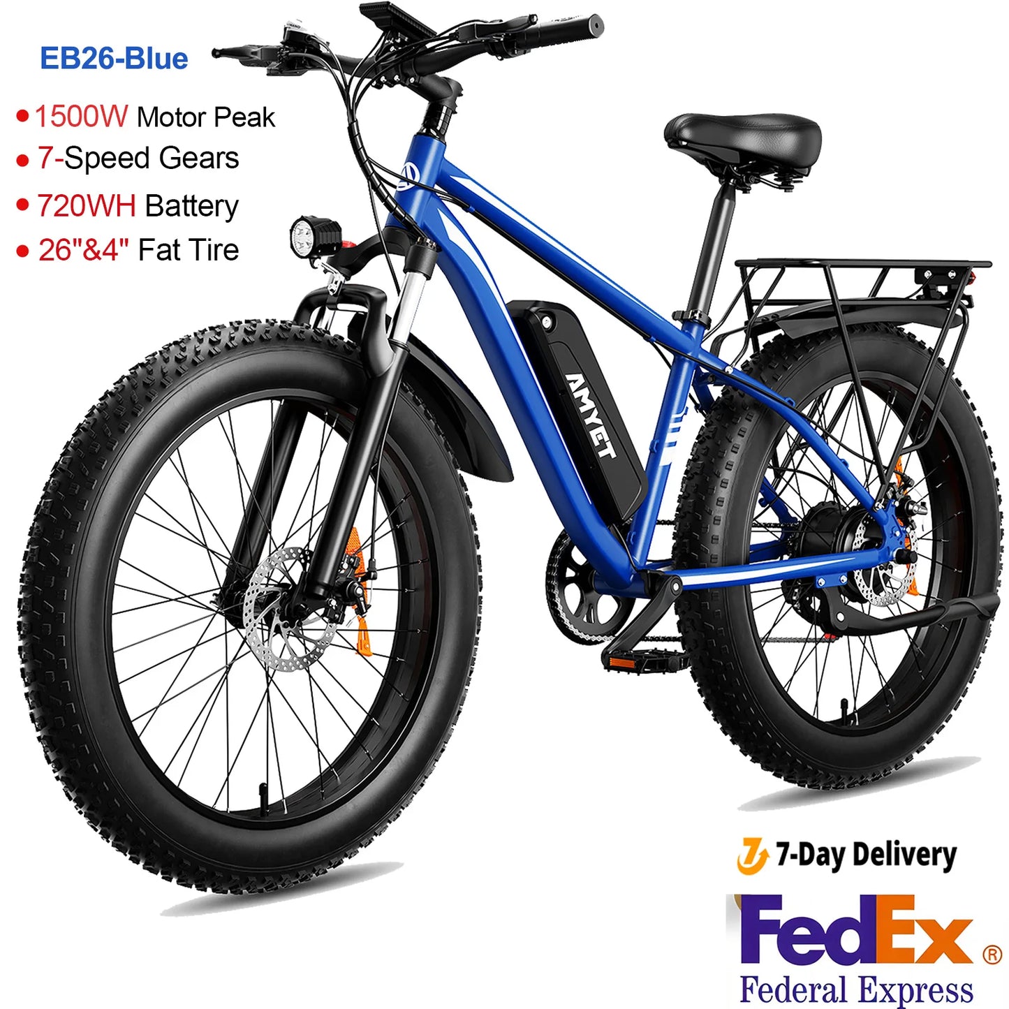 Electric Bike EB26 Blue Adults Electric Bicycle